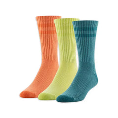 Athletic Works Men's P3 Garment Dyed Crew Retro Stripe Socks