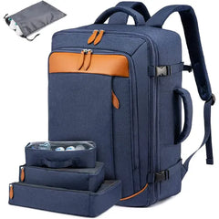 LOVEVOOK College School Backpack, 40L Expandable Carry On Luggage Backpack Flight Approved, Large Waterproof Hiking Outdoor Overnighter Bag for Men Women