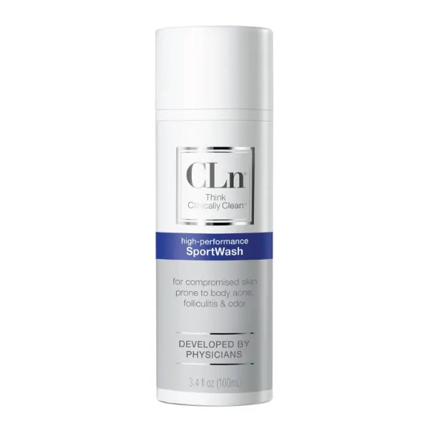 CLn SportWash – High-Performance Sport Body Wash, For Men & Women Prone to Body Odor, Foot Odor, Ringworm, Folliculitis, & Back Acne, Fragrance-Free & Paraben-Free