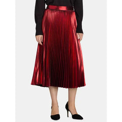 Free Assembly Women’s Pleated Metallic Maxi Skirt