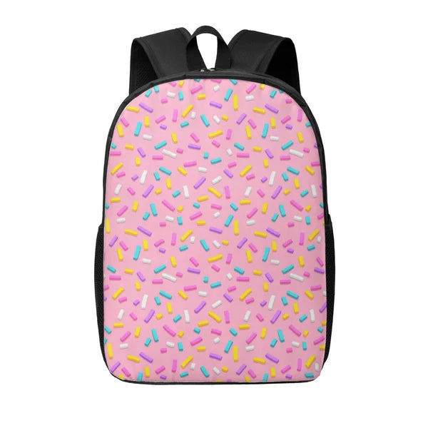Disketp Donut School Backpack, Lightweight Basic Middle School Bookbags 17 Inch Casual Daypack for Student College, Travel or Outdoor