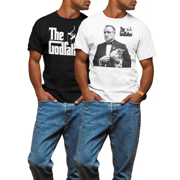 The Godfather Men's & Big Men's Graphic Tee Shirts, 2-Pack, Mens T-Shirts