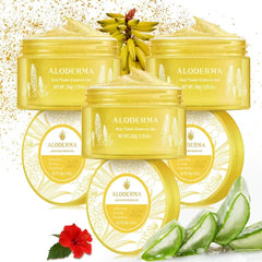 Aloderma Age-Defying Aloe Flower Essence Gel with 24K Gold Leaf, Made within 12 Hours of Harvest - Luxurious Aloe Gel with Allantoin & Hyaluronic Acid for a Shimmering, Youthful Complexion, 7oz