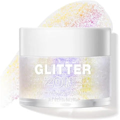 LANGMANNI Holographic Body Glitter Gel for Body, Face, Hair and Lip.Color Changing Glitter Gel Under Light.