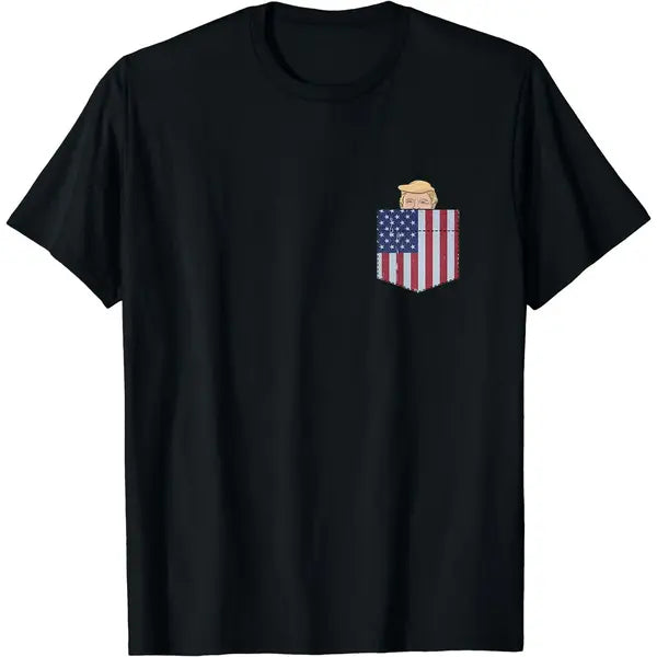 Trump In Your Pocket USA Funny Trump For 2024 Peeking Pocket T-Shirt