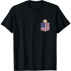 Trump In Your Pocket USA Funny Trump For 2024 Peeking Pocket T-Shirt