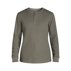 George Men’s & Big Men’s Thermal Henley Shirt with Long Sleeves