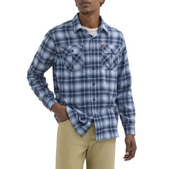 Wrangler® Men's and Big Men's Relaxed Fit Brushed Flannel Shirt with Long Sleeves