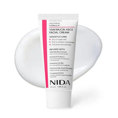 NIDA Youthful Formula Yam Mucin ABCE Facial Cream Wild Yam Root Extract, Retinal, Panthenol, Ethyl Ascorbic Acid, Tocopherol Hydration, Wrinkles, Dry Skin 1.86 fl. oz., 55ml