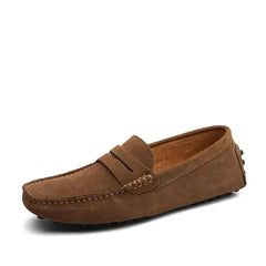 Big Size Men's Casual Loafers Slip On Leather Shoes Lightweight Driving Shoes Moccasins Classic Penny Loafer Flats Boat Shoes
