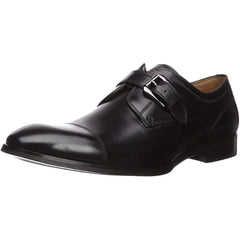 Steve Madden Men's Covet Monk-Strap Loafer, Black Leather, 44 EU