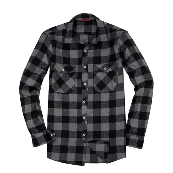 Alimens Gentle Long Sleeve Button Up Shirt for Men Flannel Shirts Regular  Fit dark grey S