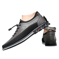 Oyedens Mens Slip on Loafers Casual Leather Low Top Fashion Sneakers Walking Driving Oxford Shoes