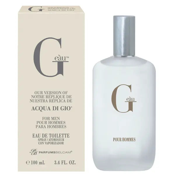 G eàu, version of Acqua di Gio*, by PB ParfumsBelcam, Eau de Toilette Spray for Men - 3.4 oz