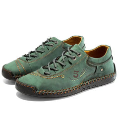 Flyland Men's Casual Leather Shoes Male Fashion Sneakers Handmade Moccasins Driving Flats For Men