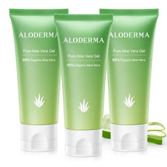 Aloderma 99% Organic Aloe Vera Gel for Face Made within 12 Hours of Harvest, Natural Hydrating Pure Aloe Vera for Soothing Skincare, Moisturizing Aloe Gel for Skin, Face, Sensitive Skin, 4 oz