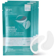 Skyn ICELAND Dissolving Microneedle Under Eye Patches with 39% Hyaluronic Acid and Peptides, No Slip Overnight Eye Mask for Fine Lines, Wrinkles and Hydration, Vegan For All Skin Types