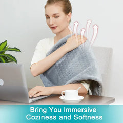 DSstyles Extra Large Heating Pad - 33"x17" for Back, Neck & Shoulder Pain Relief, 4 Heat Settings