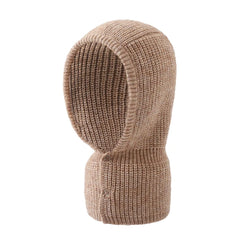 Hemlock Winter Hat & Neck Collar – Unisex Knitted Christmas Hood, Windproof Snood with Button Design