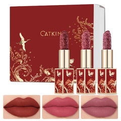 CATKIN Semi-Matte Lipstick Hydrating High Impact Color Infused with Vitamin E and Avocado Oil Smooth Soft Texture Long Lasting Matte Finish