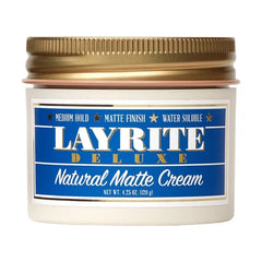 Layrite Natural Matte Cream, Basic, White, Mild Cream Soda, Medium Hold, Frizz Control, Matte Finish - 4.25 Ounce