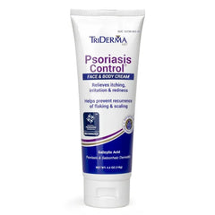 TriDerma Psoriasis Control Face & Body Cream - Maximum Strength 3% Salicylic Acid, AP4 Aloe Vera Gel, Urea Cream - Extra Moisturizing Treatment, No Cortisone or Coal Tar - FSA Eligible