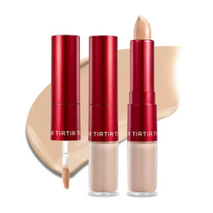 TIRTIR Glide&Hide Blurring Concealer - Creamy texture, Conceals dark circles and wrinkles, Dual formula (liquid tip & balm stick), Long-lasting wear, Korean Makeup, #0.5N, 0.28 Oz