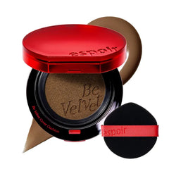 Espoir Be Velvet Cushion Foundation | Quick and Easy Coverage with Long-lasting Color by Zero Oxidation, Velvety Smooth Finish & Lightweight Formula, Vegan, Korean Makeup - 0.46 oz