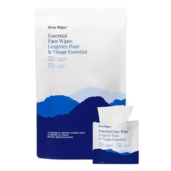 Ursa Major Essential Face Wipes Natural, Biodegradable, Cleanse, Exfoliate, Soothe and Hydrate Individually Wrapped