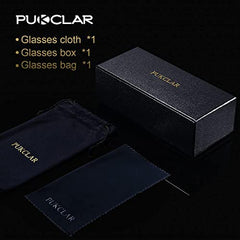 PUKCLAR Pilot Men Women polarised Sunglasses with Ultra-Light Metal Frame UV400 Protection Classic Style for Fishing Driving Golf