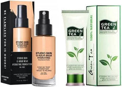 SHENY HD MAKEUP COMBO PACK, 1 STUDIO SKIN FOUNDATION,1 GREEN TEA FOUNDATION