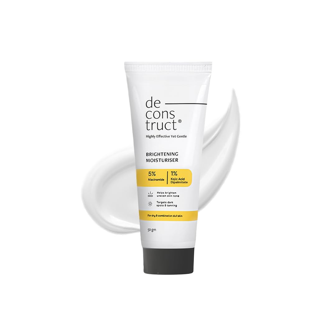 Deconstruct Niacinamide Brightening Face Cream | 5% Niacinamide + 1% Kojic Acid + 5% VitaminC + VitaminE| Face Cream For Dark Spots and Uneven Skin Tone | 50 gm