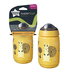 Tommee Tippee Sippee Trainer Cup Sippy Bottle For Toddlers, Leakproof 390ml, 12M+, Yellow