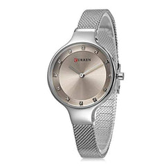 Curren Casual Watch For Women Analog Alloy - Curren 9008 - Silver