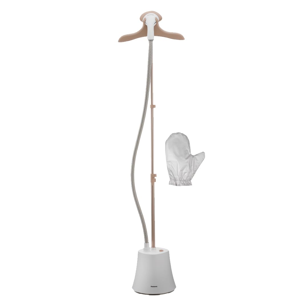 Panasonic 2000W Vertical Garment Steamer, Quick Care with Powerful Steam Upto 40g/min, 1.5X Wider Head, Large 1.5L Detachable Tank, Glove, NI-GSG060WTH, Ideal for Delicate Clothes, Long Garments Abaya
