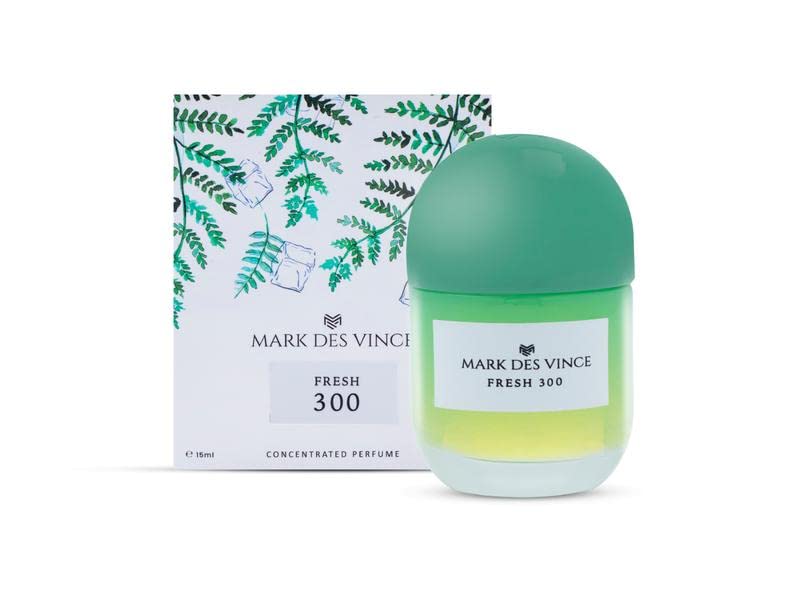 Mark Des Vince Fresh 300 Concentrated Perfume for Men Women Long Lasting Parfum Fragrance For Unisex, 15ml