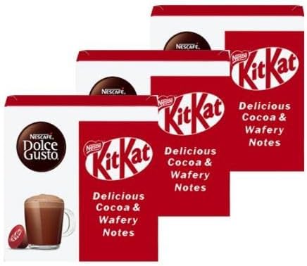 KitKat Dolce Gusto Hot Chocolate, 16 Capsules, 3 Packs, 48 Cups