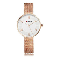 CURREN 9020 Fashion Lady Quartz Watch Women Bracelet Wrist Watch Relogio Feminino (rose gold)