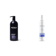 Nexxus Keraphix ProteinFusion Conditioner with Keratin Protein and Black Rice for Damaged Hair 33.8 oz & Humectress Leave In Conditioner Spray 20 in 1 Perfector