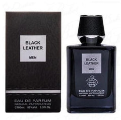 Black Leather Men With Deo Sprey 100ml by fragrance world