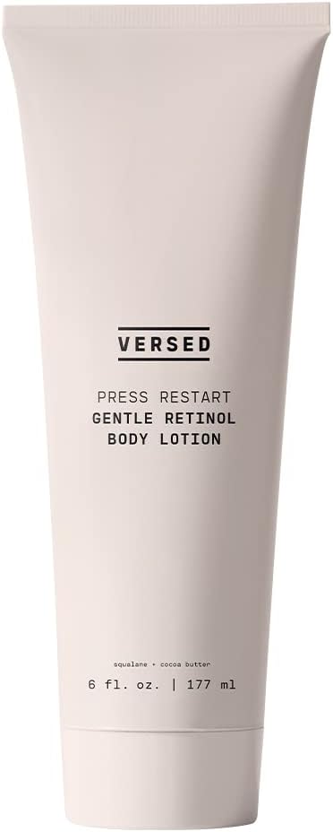 Versed Press Restart Retinol Body Lotion - Skin Firming Lotion with Cocoa Butter, Squalane & Vitamin E - Lightweight All-Over Body Moisturizer for Aging Dry Skin (6 oz)