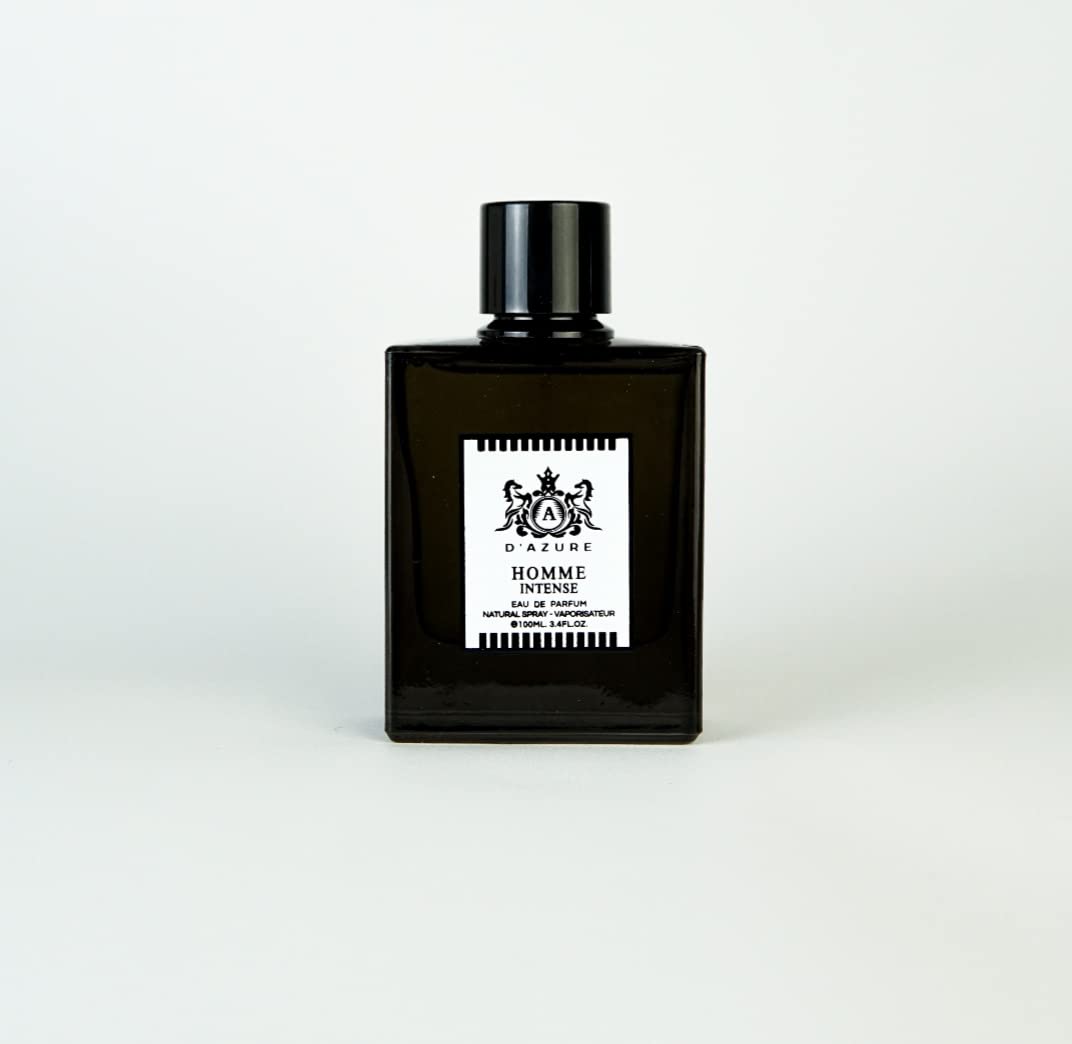 Homme Intense Scent by D'Azure Fragrance For Men 100ml Top Notes are Cinnamon Nutmeg Cardamom and Grapefruit with Lavender Licorice Sandalwood Amber Patchouli and Haitian Vetiver as other Notes