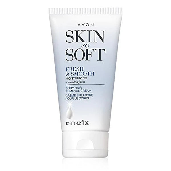 Avon Skin So Soft Fresh & Smooth Hair Removal Cream - Body Hair Remover with Moisturizing Formula, Smooth Skin with Meadowfoam Oil