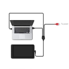 3-in-1 Cable CB05A for HUION Graphics Drawing Tablet Display Kamvas 12, Kamvas 13, Kamvas 16 (2021) with HDMI, Type C, USB A
