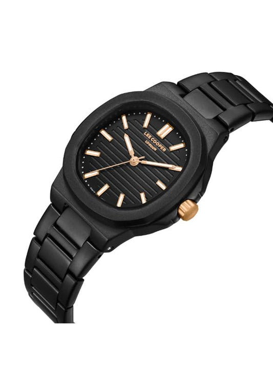 LEE COOPER Women's Watch, Analog Display and Mesh Strap - LC08017.651, Black