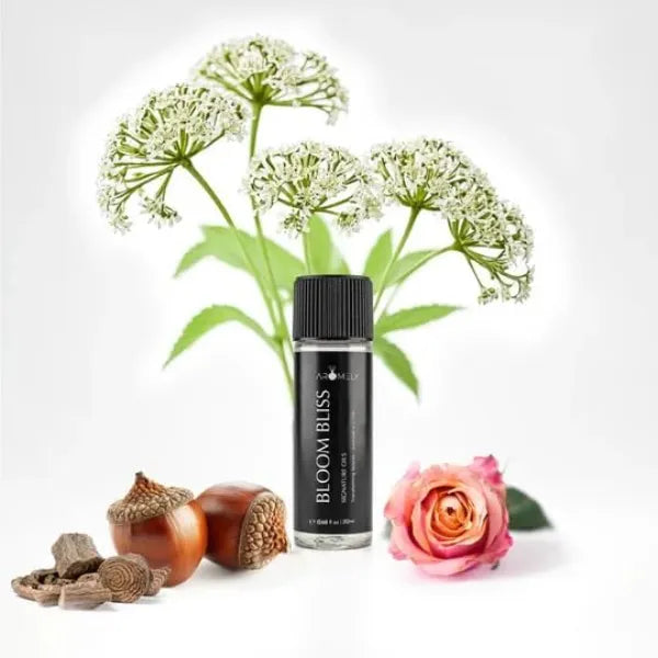 AROMELY Bloom Bliss Diffuser Oil | Inspired by Fairmont Hotel Scent | Luxurious Notes of Rose, Agarwood & Vetiver | Oil for Waterless & Cold Air Diffusers (20ml)