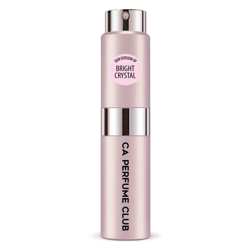 CA Perfume Club Our Version of Bright Crystal Travel Sample Size Refillable Atomizer Replica Designer Fragrance Eau de Parfum/Cologne Sprayer (0.27 Fl Oz/ 8ml)