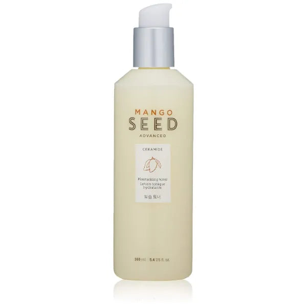 The Face Shop Mango Seed Moisturizing toner | Intense Hydrating & Nourishing Toner with Subtly Sweet-Scented for Dry Skin | Rich & Everlasting Skin Moisturization, 5.4 Fl Oz