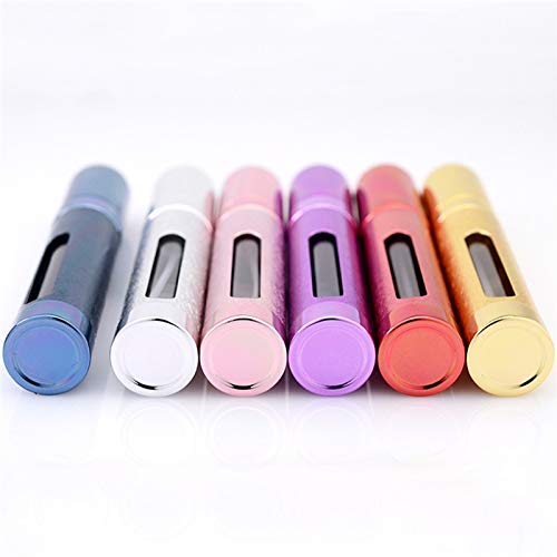 10ml Mini Travel Portable Replaceable Empty Atomizer Perfume Bottle Aluminum Pump Spray Box Perfume Cosmetic Glass Container (Color : Gold, Specifications : 10ml)