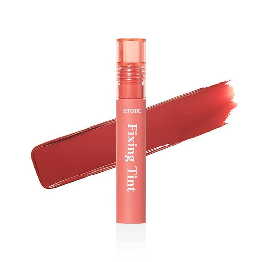 ETUDE Fixing Tint #02 Vintage Red | Long Lasting High Pigmented Liquid Lipstick |Waterproof Lightweight Matte Finish Lip Stain| Full Coverage